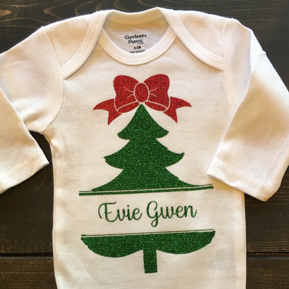 🎄Customized Christmas Tree Onesie 🎄